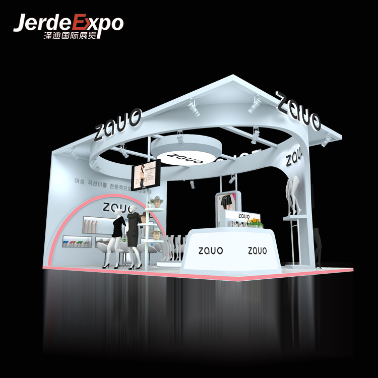 化妝品展位展臺搭建中的展柜該如何設(shè)計與布局？