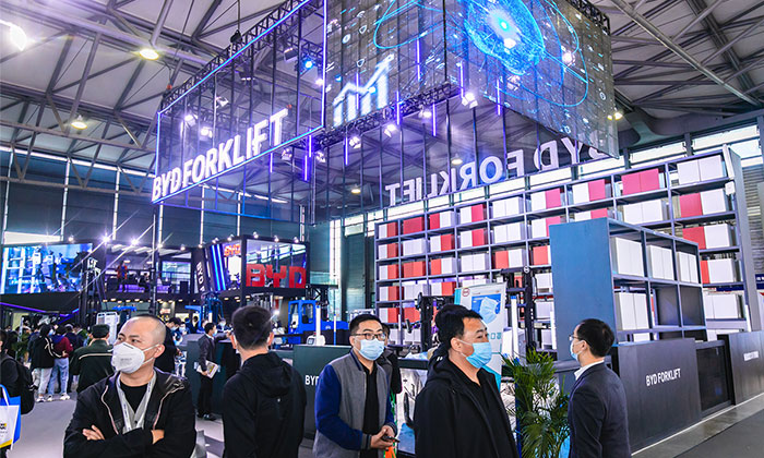 上海400㎡物流雙層展臺設(shè)計搭建